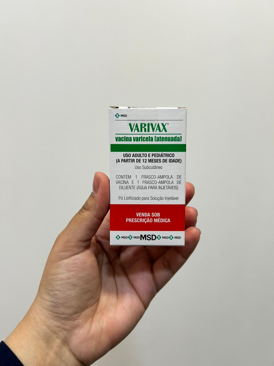Embalagem da vacina Varicela (Catapora)