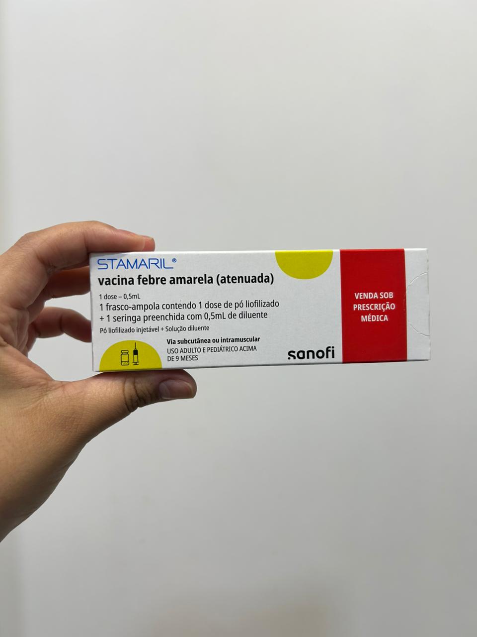 Embalagem da vacina Febre amarela