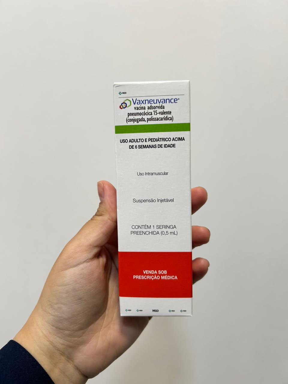 Embalagem da vacina Pneumocócica 15 (VPC15)